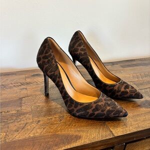 Sam Edelman Hazel Leopard Print Pointed Toe High Heels